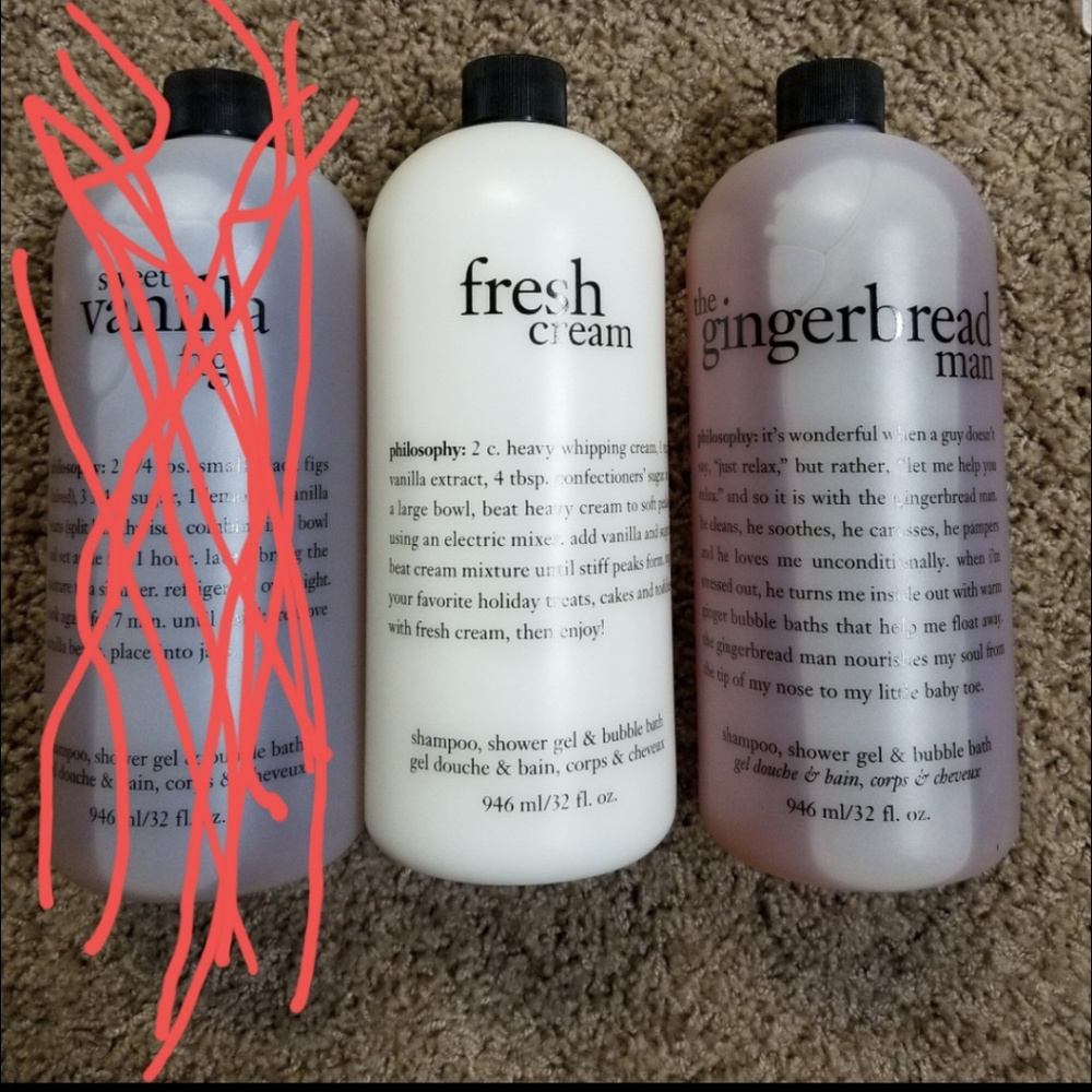 Bodywash $25 for fresh cream.... $40 for ginger